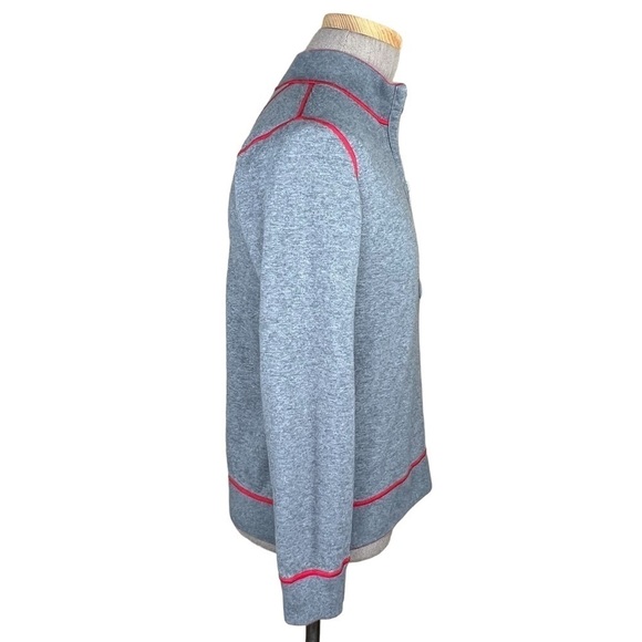 Tommy Bahama Men’s Reversible Red & Gray 1/4 Zip Pullover No Tags Apx Size Small - Picture 3 of 13